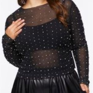 MESH BEADED TOP